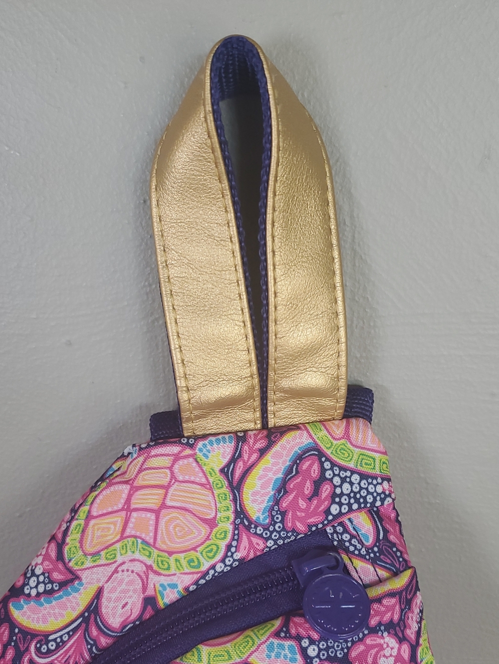 Simply Southern Pink and Purple Sea Turtle Print Sling Backpack. NWOT - Picture 3 of 12